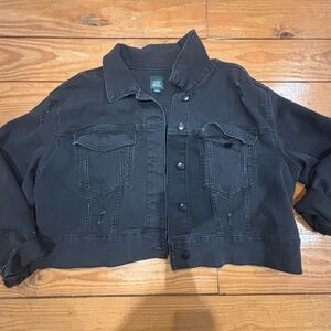 (923)+BLACK JEAN JACKET+